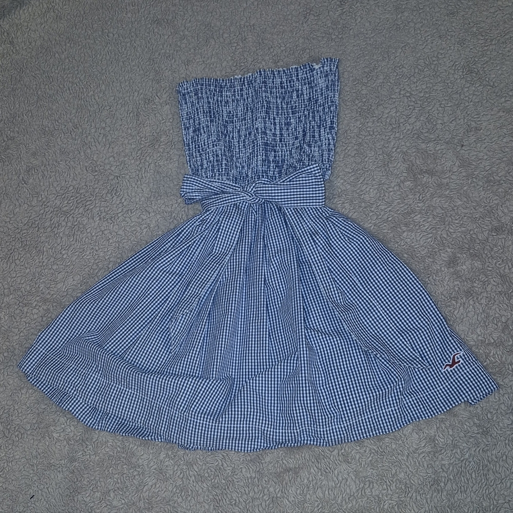 Hollister Gingham Tube Dress S - Picture 3 of 9